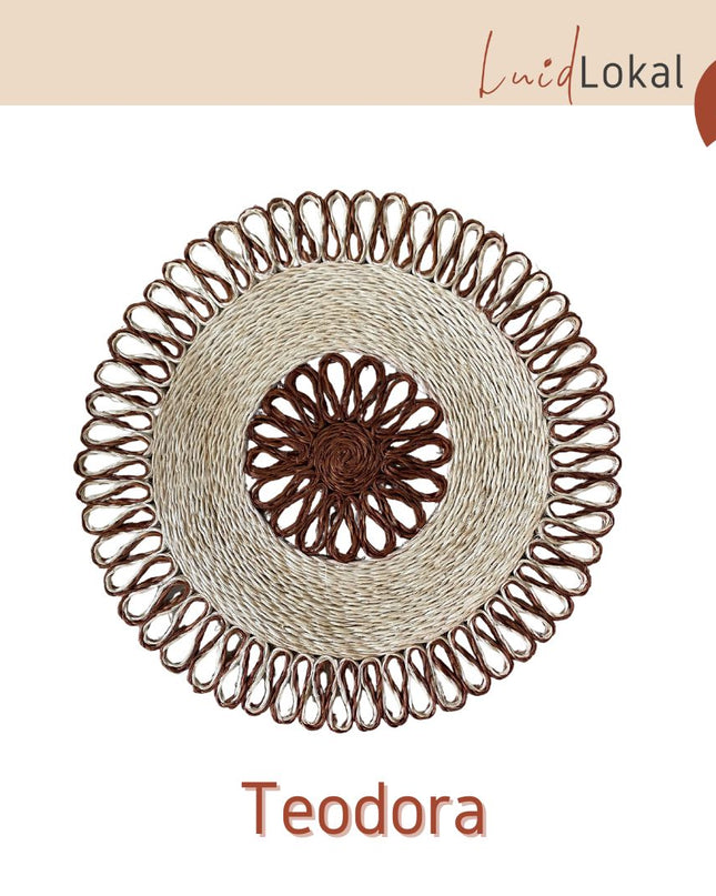 LUID LOKAL PLACEMAT CHARGER BRAIDED WOVEN ROPE NATURAL ABACA