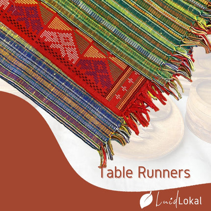 Luid Lokal Handwoven Yakan T'nalak Tennun Traditional Table Runner Abaca Textile