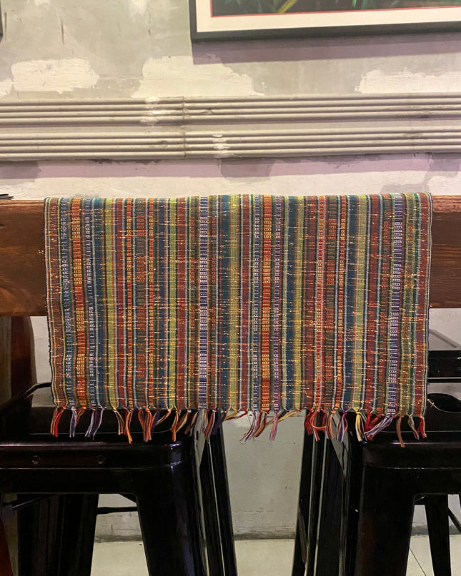 Luid Lokal Handwoven Yakan T'nalak Tennun Traditional Table Runner Abaca Textile