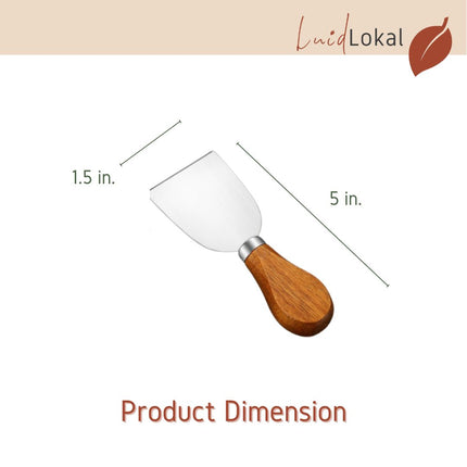 Luid Lokal 4-Piece Cheese Knife Set Butter Spreader Charcuterie Board Accessories Utensils Butter Cheese Jam Wood