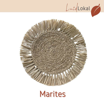 Luid Lokal Placemat Charger Braided Woven Rope Natural Abaca Raffia