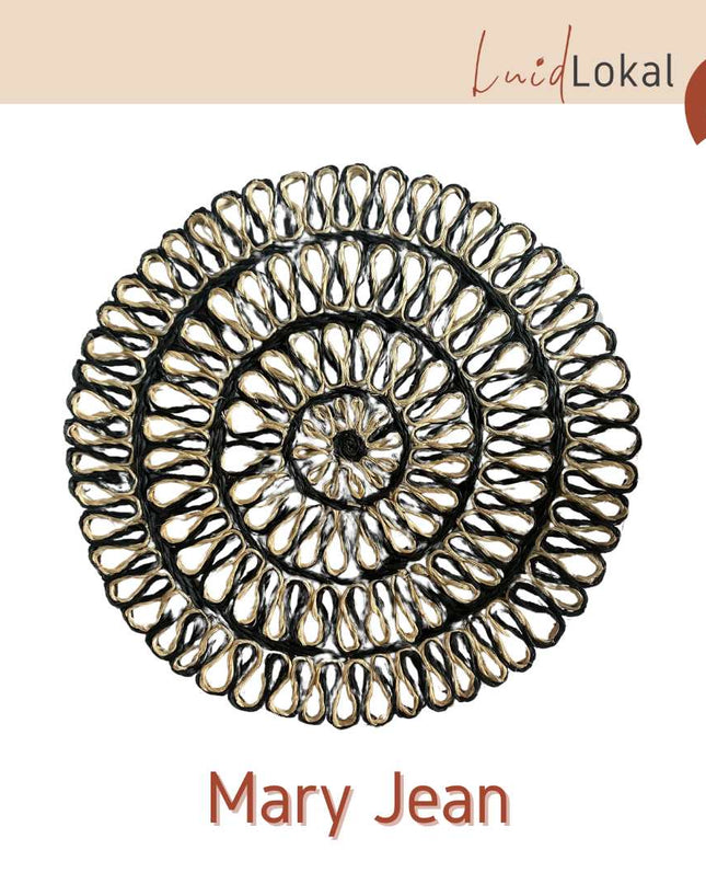 Luid Lokal Placemat Charger Braided Woven Rope Natural Abaca Raffia