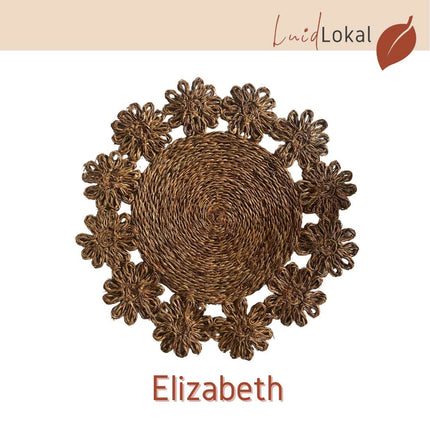 Luid Lokal Placemat Charger Braided Woven Rope Natural Abaca Raffia