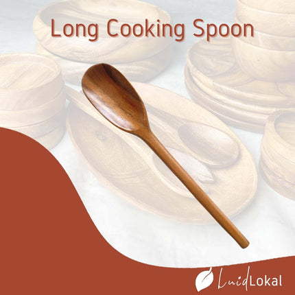 Luid Lokal Long Cooking Spoon Rounded Handle Acacia Wood