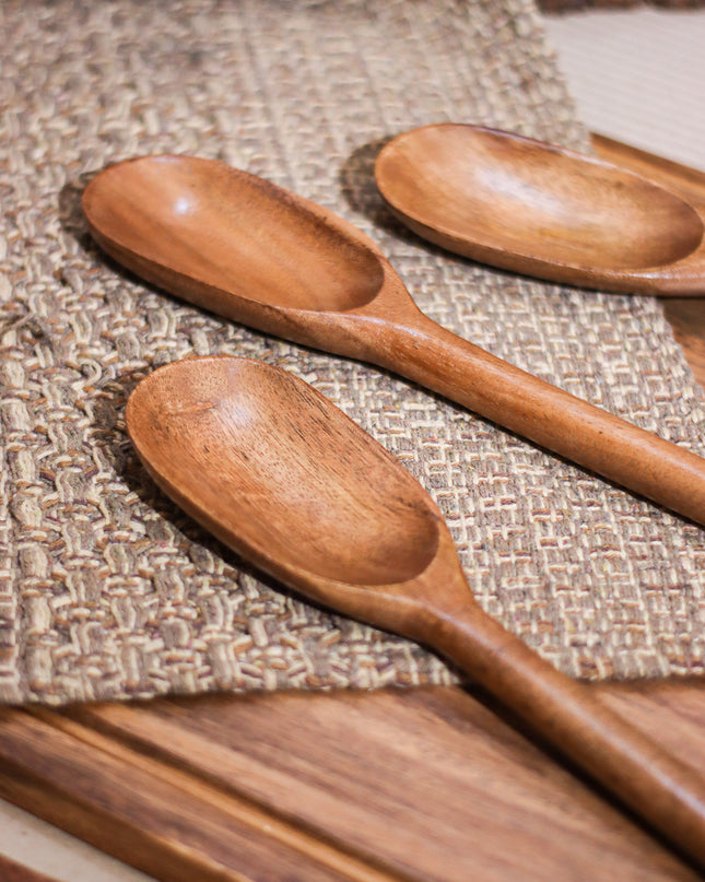 Luid Lokal Long Cooking Spoon Rounded Handle Acacia Wood