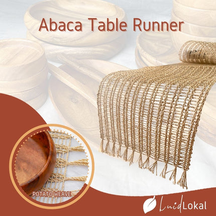 Luid Lokal Abaca Table Runner Potato Weave Handwoven Local Rustic Aesthetic
