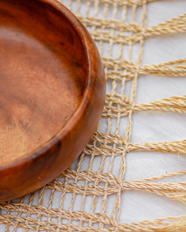 Luid Lokal Abaca Table Runner Potato Weave Handwoven Local Rustic Aesthetic