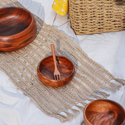 Luid Lokal Abaca Table Runner Potato Weave Handwoven Local Rustic Aesthetic