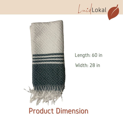 Luid Lokal Inabel Bath Towel Trambia Throw Blanket Pool Loom-weaved Ilocos Poly Cotton Yarn