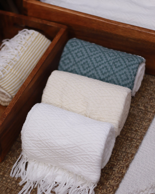 Luid Lokal Inabel Bath Towel Trambia Throw Blanket Pool Loom-weaved Ilocos Poly Cotton Yarn