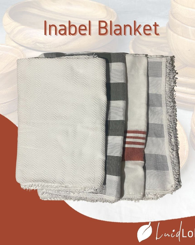 Luid Lokal Inabel Blanket Trambia Wasig Double Mat Table Cloth Loom-weaved Ilocos Poly Cotton Yarn