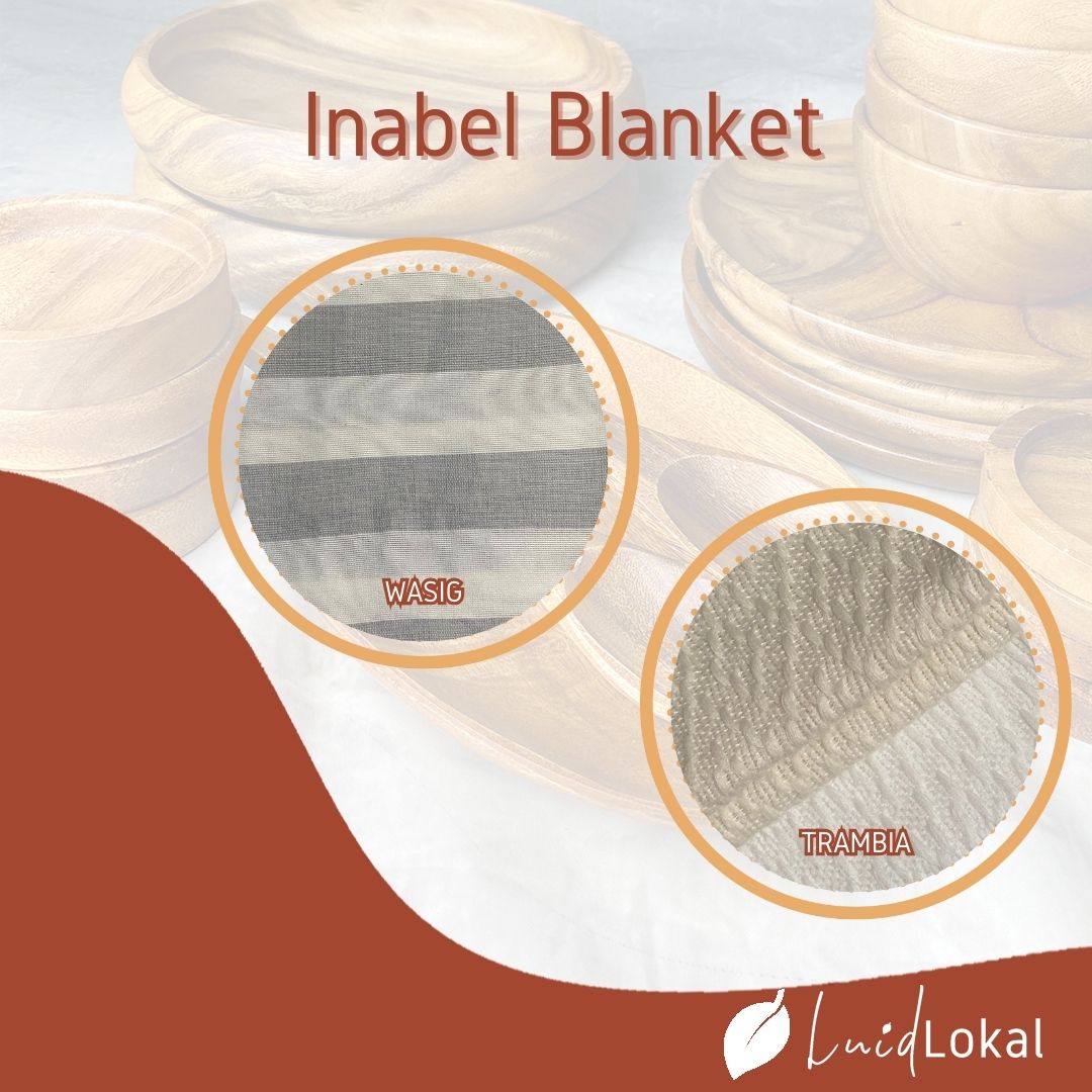 Luid Lokal Inabel Blanket Trambia Wasig Double Mat Table Cloth Loom-weaved Ilocos Poly Cotton Yarn