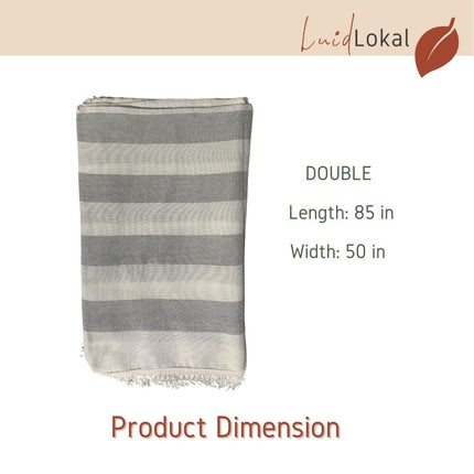 Luid Lokal Inabel Blanket Trambia Wasig Double Mat Table Cloth Loom-weaved Ilocos Poly Cotton Yarn