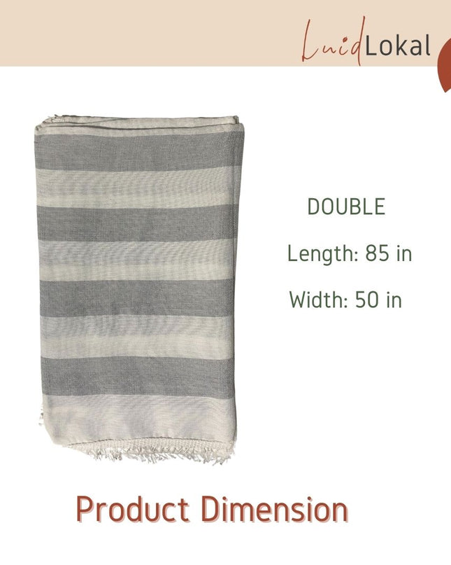 Luid Lokal Inabel Blanket Trambia Wasig Double Mat Table Cloth Loom-weaved Ilocos Poly Cotton Yarn