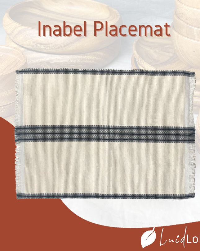 Luid Lokal Inabel Placemat Wasig Loom-weaved Ilocos Poly Cotton Yarn