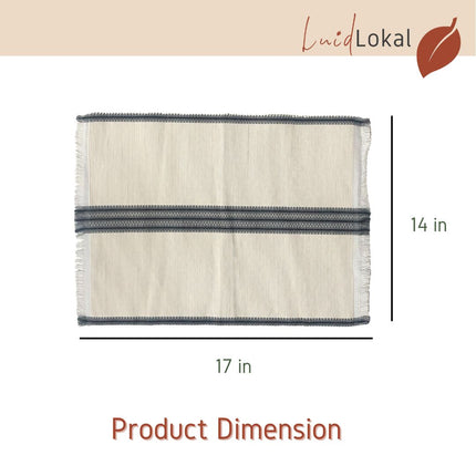 Luid Lokal Inabel Placemat Wasig Loom-weaved Ilocos Poly Cotton Yarn