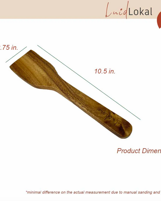 Luid Lokal Utensils Set with Holder Cooking Spoon Serving Spoon Serving Fork Turner Bundle Acacia Wood