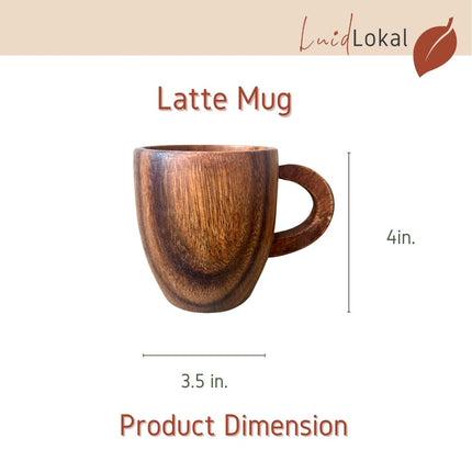 Luid Lokal Acacia Wood Bundle with Abaca Bag Plate Bowl Mug Spoon Fork Set Holiday Wedding Gift