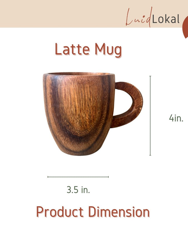 Luid Lokal Acacia Wood Bundle with Abaca Bag Plate Bowl Mug Spoon Fork Set Holiday Wedding Gift