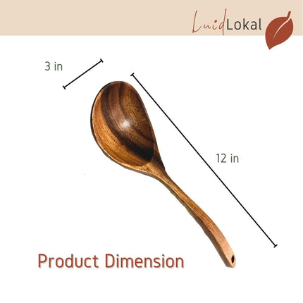 Soup Ladle Serving Spoon Stirring Spoon Long Handle Acacia Wood