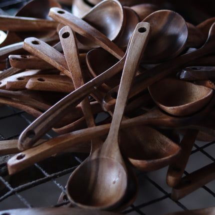 Soup Ladle Serving Spoon Stirring Spoon Long Handle Acacia Wood