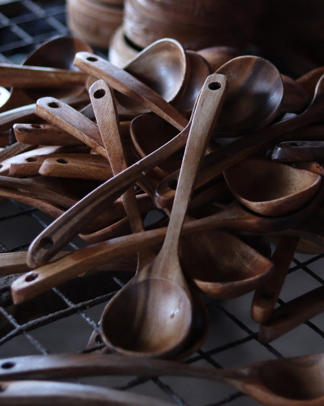Soup Ladle Serving Spoon Stirring Spoon Long Handle Acacia Wood