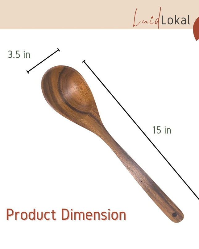 Long Scooper Pasta Spoon Serving Spoon Stirring Spoon Long Handle Acacia Wood