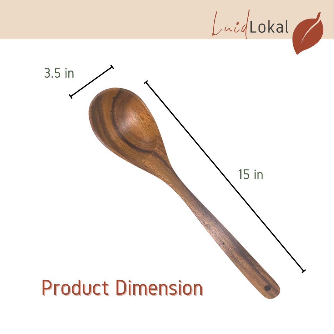 Long Scooper Pasta Spoon Serving Spoon Stirring Spoon Long Handle Acacia Wood