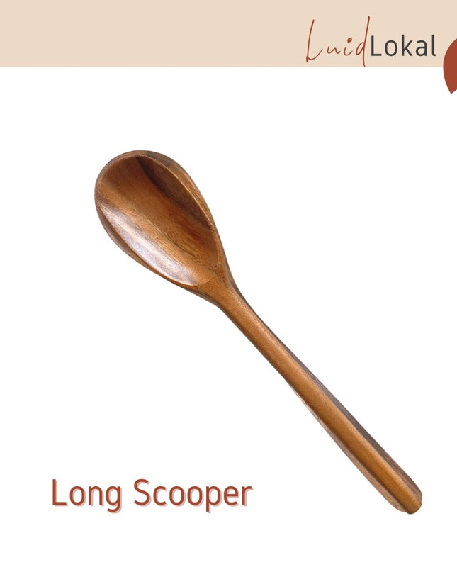 Long Scooper Pasta Spoon Serving Spoon Stirring Spoon Long Handle Acacia Wood
