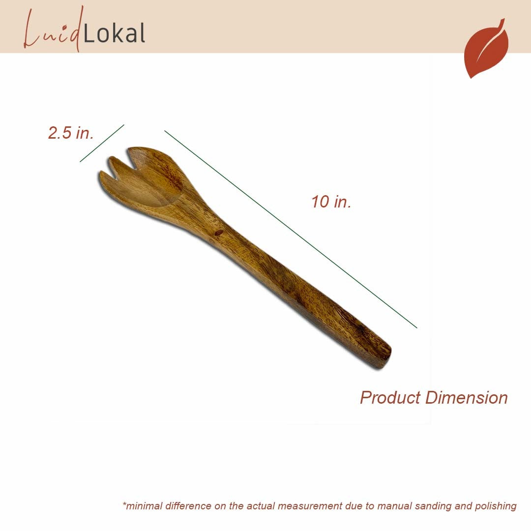 Luid Lokal Serving Fork Cooking Tossing Acacia Wood