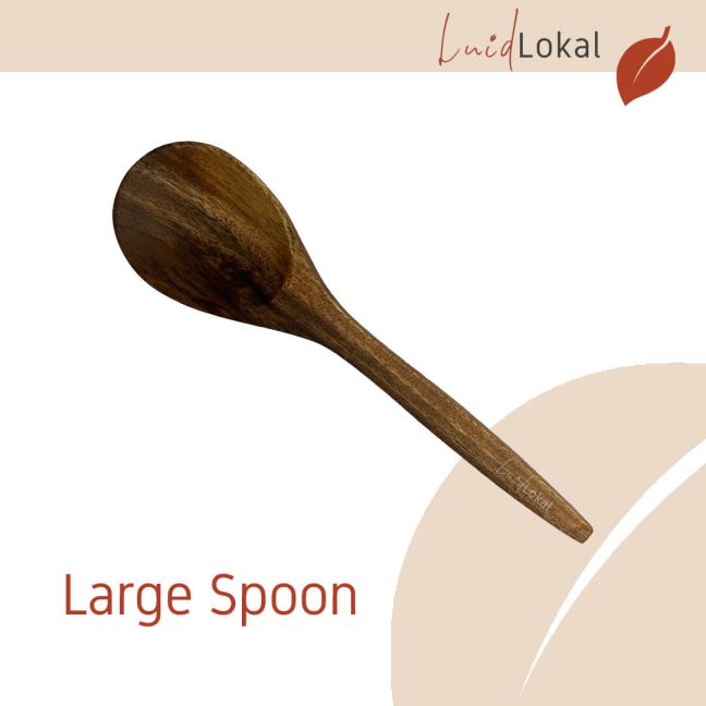 Luid Lokal  Large Serving Spoon Scooper Acacia Wood