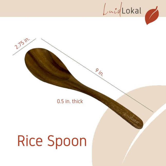 Luid Lokal Rice Serving Spoon Scooper Acacia Wood