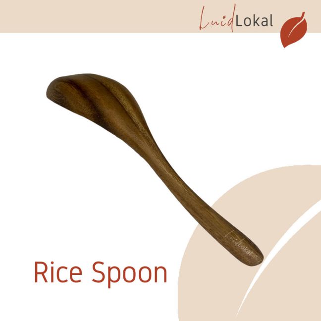 Luid Lokal Rice Serving Spoon Scooper Acacia Wood