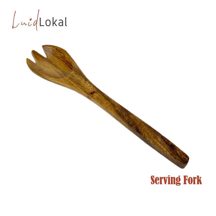 Luid Lokal Serving Fork Cooking Tossing Acacia Wood
