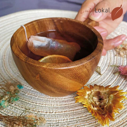 Luid Lokal Tea Cup Set Coffee Espresso Milk Acacia Wood