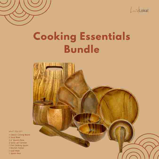 Luid Lokal Cooking Essentials Bundle Acacia Wood