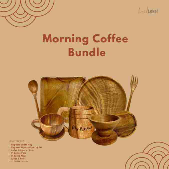 Luid Lokal Morning Coffee Bundle Acacia Wood