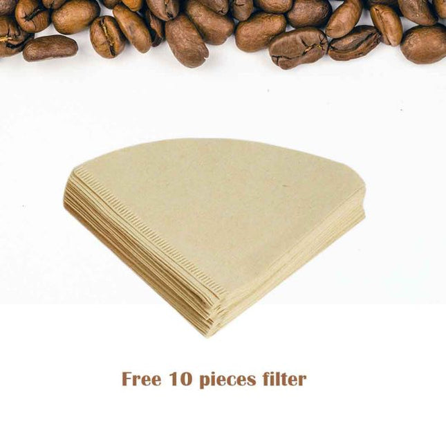 Luid Lokal Coffee Dripper Pour Over with Free Coffee Filter Acacia Wood