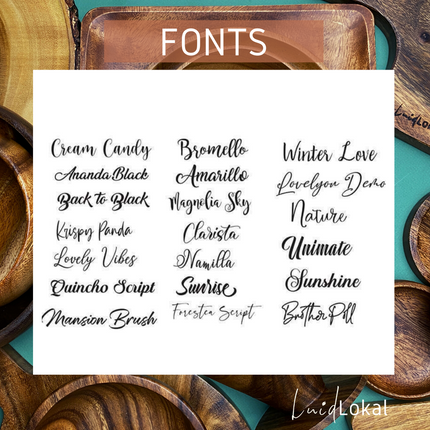 [Pre-order] Luid Lokal Custom Personalized Laser Engraved Boards Acacia Wood