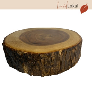 Luid Lokal Rustic Acacia Wood Log Slice with Natural Bark 2-3 inches Thick Acacia Wood