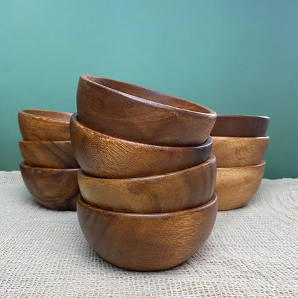 Luid Lokal Soup Smoothie Salad and Snack Serving Bowl Acacia Wood