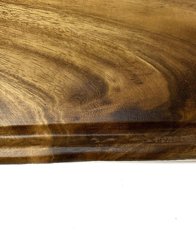 Luid Lokal Steak Board Rectangle Cutting Board with Juice Groove Kitchen Chopping Board for Meat Cheese and Vegetables Acacia Wood