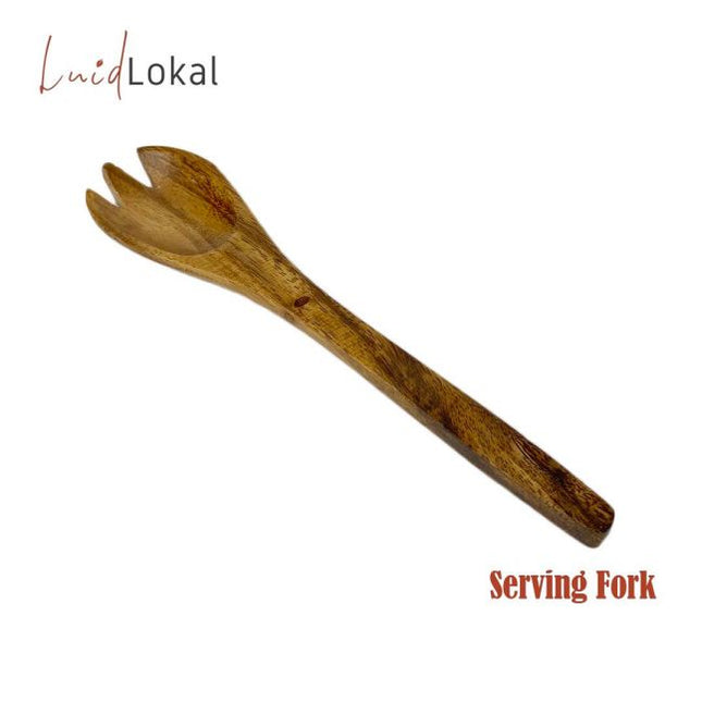 Luid Lokal Salad Server Spoon and Fork Acacia Wood