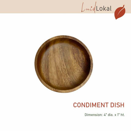 Luid Lokal Condiment Dish Dip Sauce Salsa Ketchup Acacia Wood