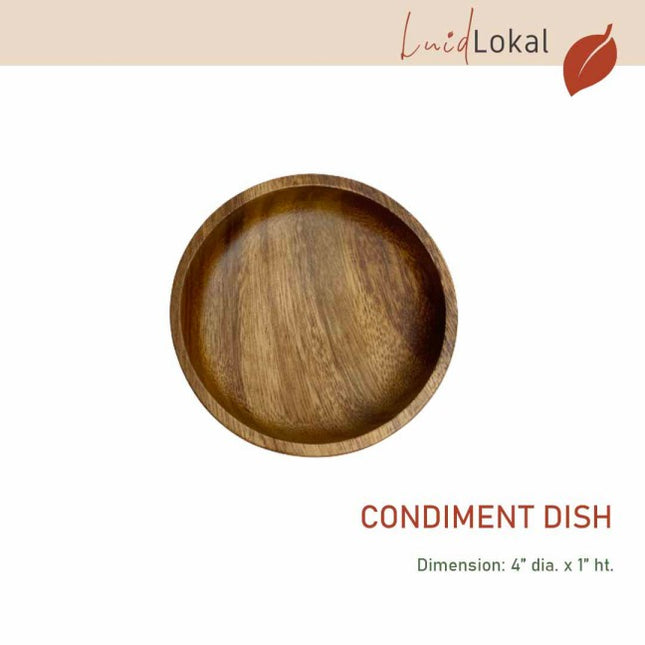 Luid Lokal Condiment Dish Dip Sauce Salsa Ketchup Acacia Wood