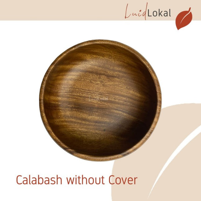 Luid Lokal Rice Salad Calabash Bowl Salad Soup Server Acacia Wood
