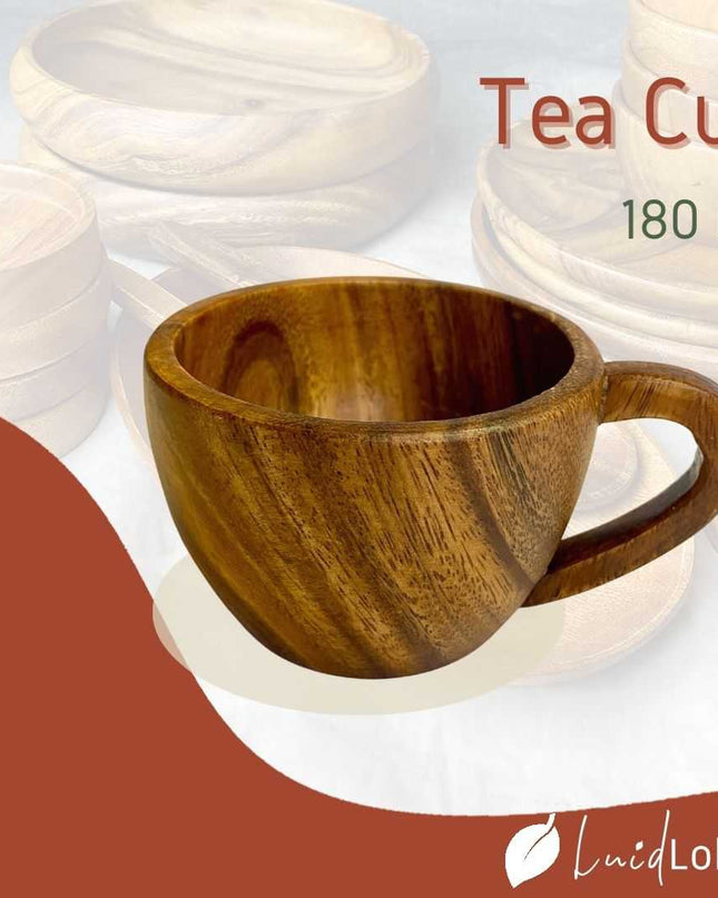 Luid Lokal Tea Cup Set Coffee Espresso Milk Acacia Wood