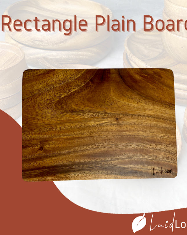 Luid Lokal Rectangle Plain Chopping Board Slab Acacia Wood