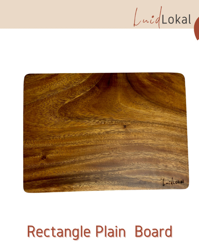 Luid Lokal Rectangle Plain Chopping Board Slab Acacia Wood
