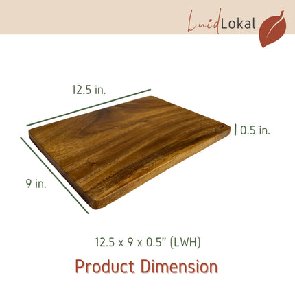 Luid Lokal Rectangle Plain Chopping Board Slab Acacia Wood